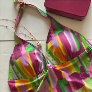 Victoria’s Secret - Paint Stroke Watercolor Tankini Swim Top